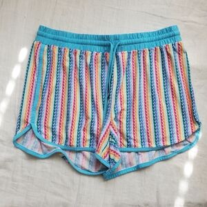 *Free Add-on Item* George Pastel Multicolor Rainbow Shorts Size S